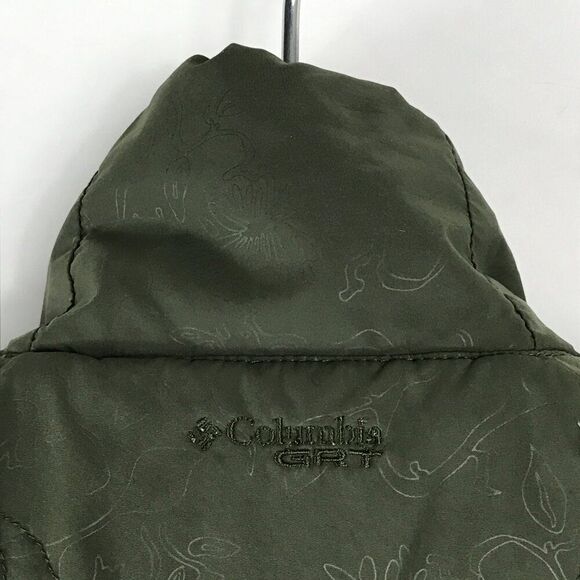 Columbia GRT Full Zip Vest Women's XS Green Floral Pockets Outdoor Winter Lined - Picture 7 of 12